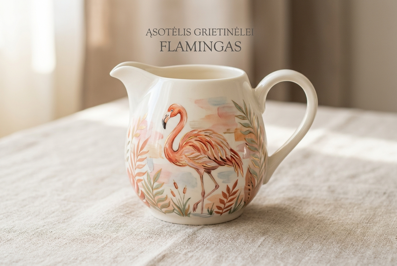 Ąsotėlis grietinėlei FLAMINGAS